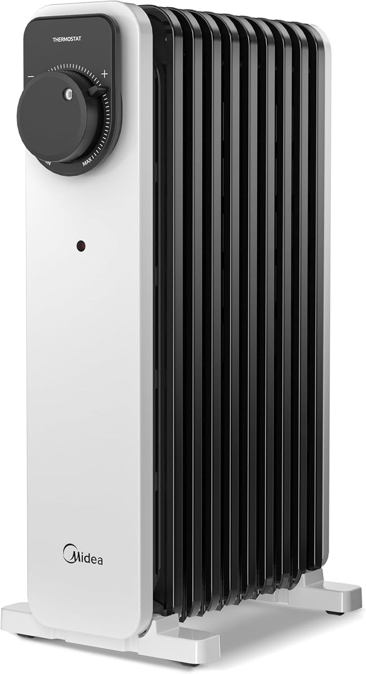Midea Ölradiator, 2000W 9 Rippen tragbarer Elektroheizer mit Drehknopfregelung und einstellbarem The
