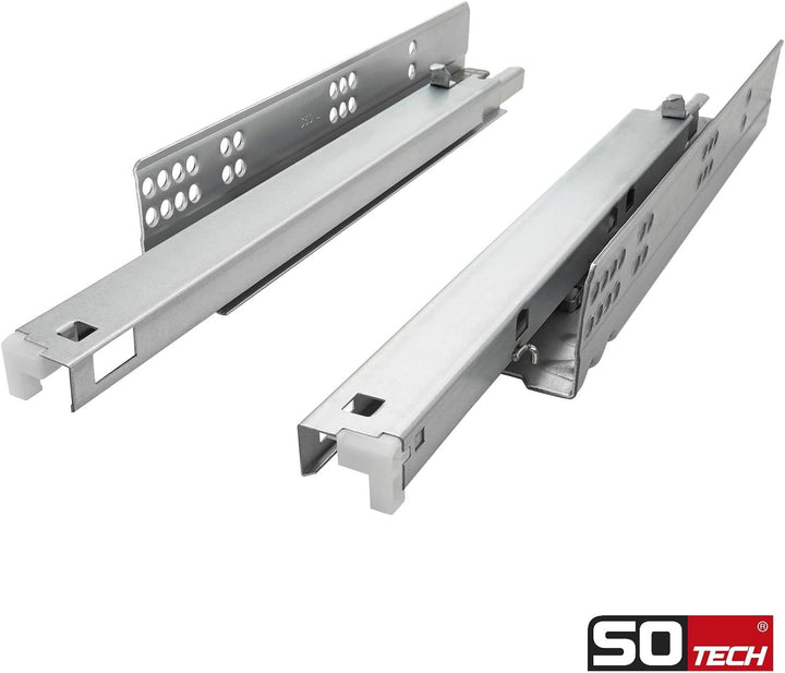 SOTECH 1 Paar FullSlide Vollauszüge UV2-35-K1D-L300-SC für Holzschublade 300 mm Schubladenschienen b
