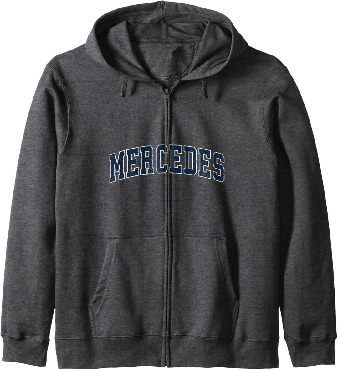 Mercedes Texas TX Vintage Sports Design Marineblau Kapuzenjacke