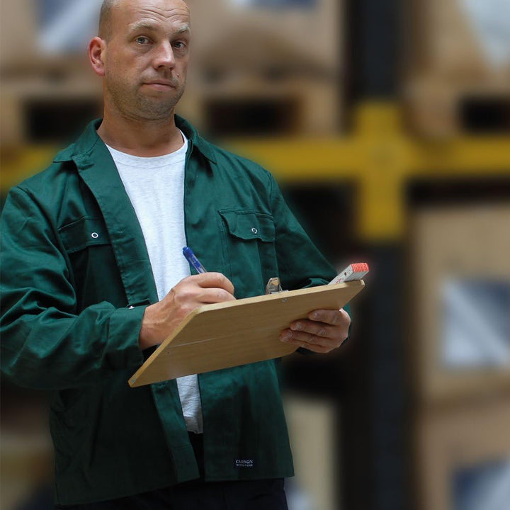 Carson Classic Workwear Arbeitsbundjacke aus reiner Baumwolle, 1 Stück, 48, moos grün, KTH728.GRÜ 48