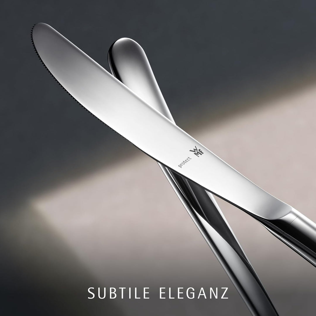WMF Kult Plus Edelstahl Besteck Set 6 Personen, Essbesteck Set 30 teilig, Hohlheftmesser, Cromargan