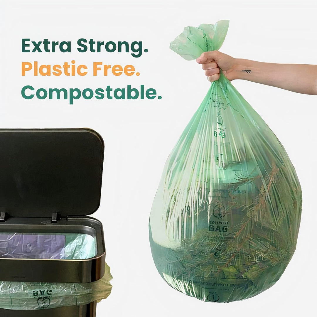The Compost Bag Company 50 Liter x 25, kompostierbare 50-Liter-Müllbeutel, biologisch abbaubare Müll
