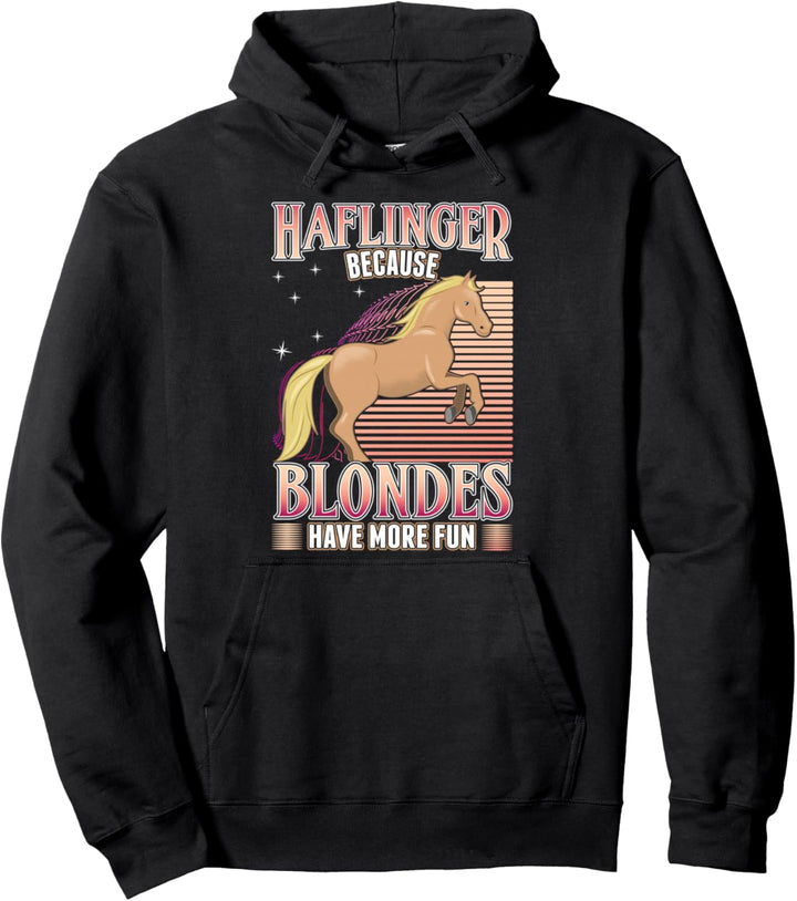 Haflinger Pferde-Motiv Pferd Mädchen Pullover Hoodie