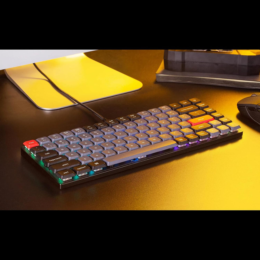 Keychron S1 Ultra-schlankes 75% US-Layout QMK Benutzerdefiniert Mechanische Tastatur mit Kabel Hot-s