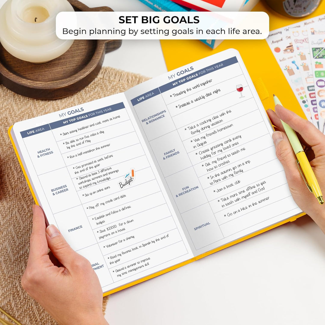 Clever Fox Planner 2. Auflage - Farbenfroher Planer für Wöchentliche und Monatliche Ziele, Zeitmanag
