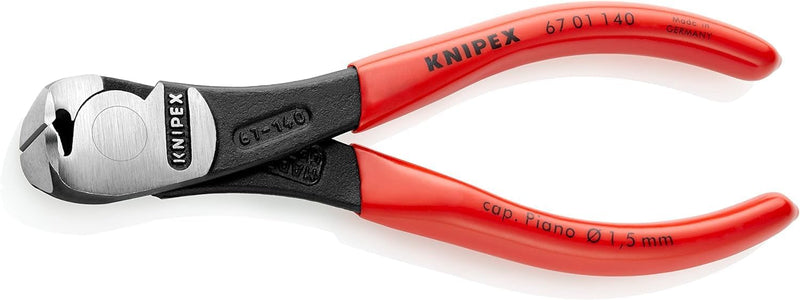 Knipex Kraft-Vornschneider schwarz atramentiert, mit Kunststoff überzogen 140 mm 67 01 140 140 mm at