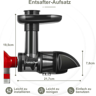 Entsafter Zubehör für KitchenAid Artisan - Entsafter Slow Juicer Zubehör set für kitchen aid küchenm