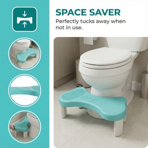 Toilettenhocker für Erwachsene, Badezimmerhocker für Komfortables und Gesundes Stuhlgang, 40x20x13.4