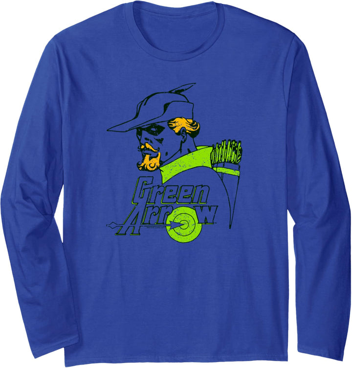 Justice League Green Arrow Close Up Langarmshirt