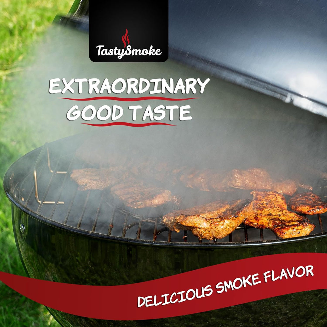 Hochwertige Räucherchips 4er Set – Naturbelassene Holzchips aus Apfel, Buche, Kirsche & Eiche – Perf