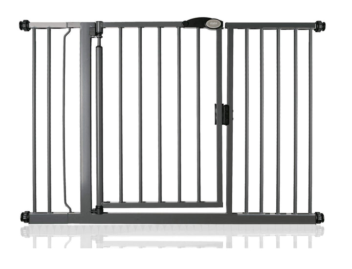 Bettacare Automatisch Schliessendes Treppengitter, 125.4cm - 132.4cm, Schiefergrau, Druckmontage-Sic