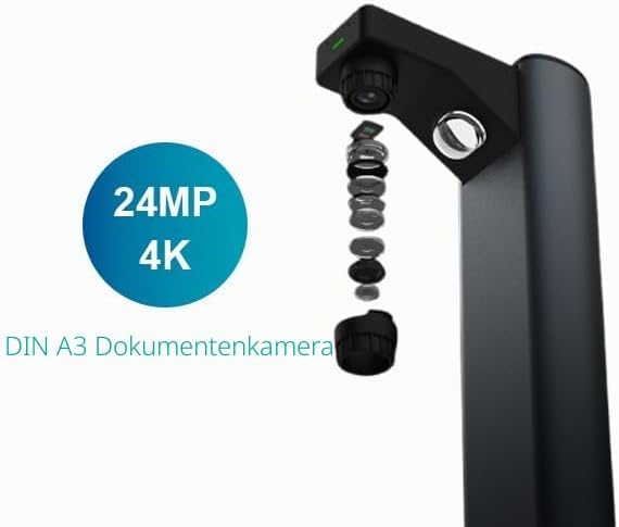 IRIScan Desk Pro Dokumentenscanner LED,Buchscanner 24MP Kamera -v7Bus: a3 scanner 60PPM Free Readiri
