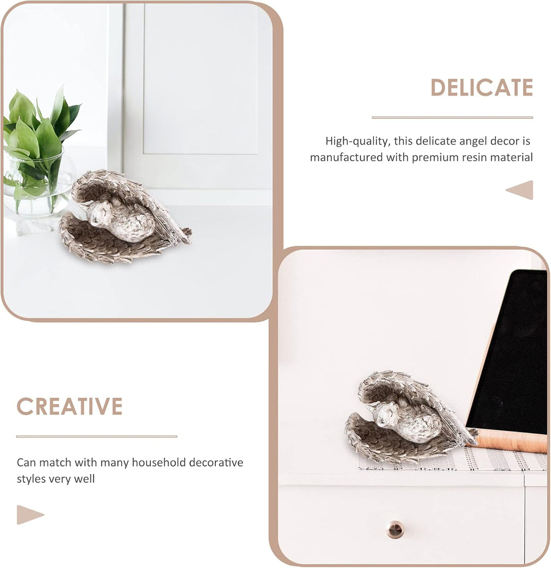 Angoily Engel Flügel Gartenfigur Aus Resin Elegante Desktop-Dekoration Für Zuhause Und Garten Kreati