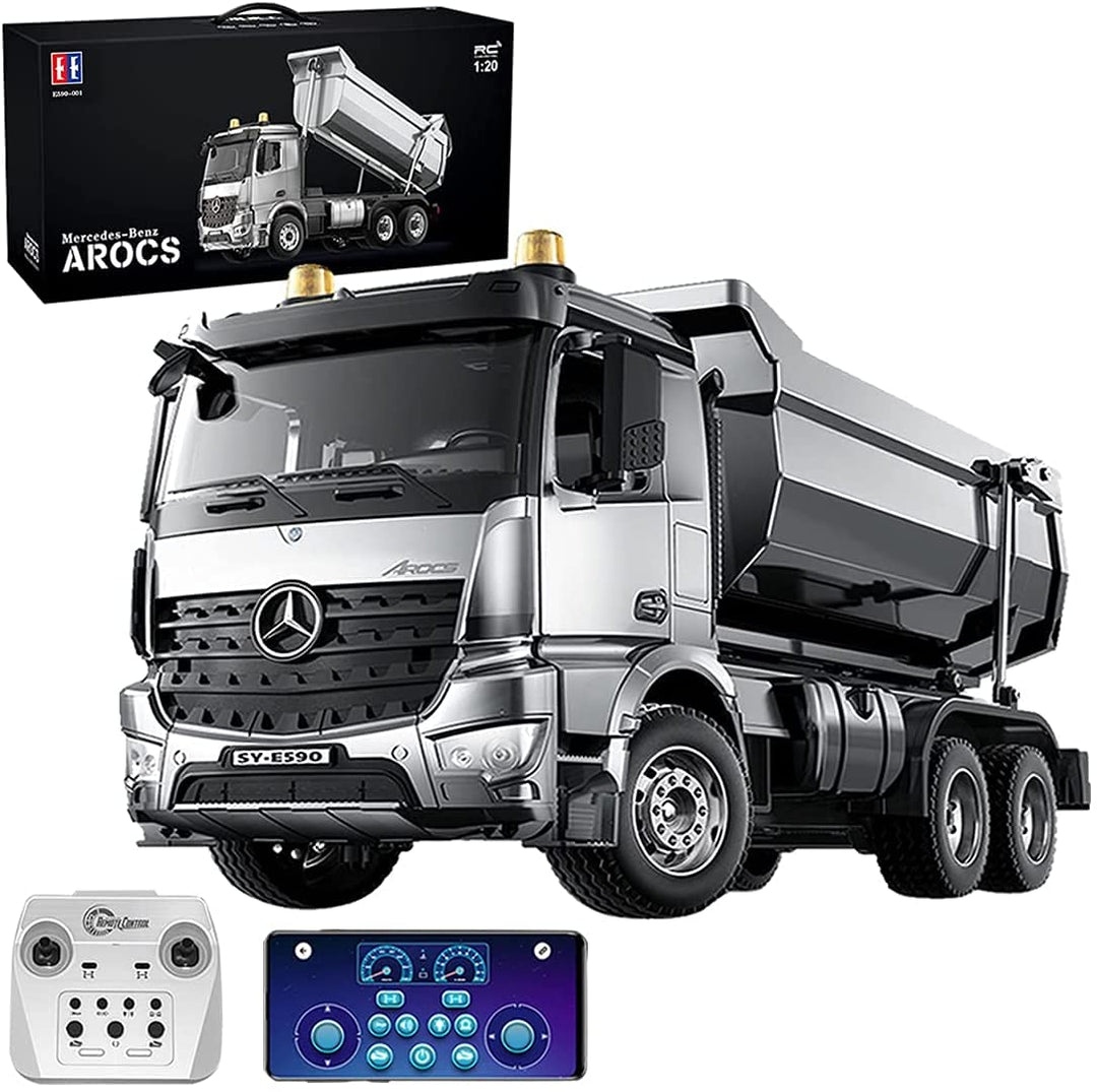s-idee® E590-003 Mercedes Arocs Rc Dump Truck Metall Kipper 1:20 LKW 10 Kanal Kipplader Double E CAD