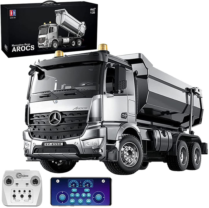 s-idee® E590-003 Mercedes Arocs Rc Dump Truck Metall Kipper 1:20 LKW 10 Kanal Kipplader Double E CAD