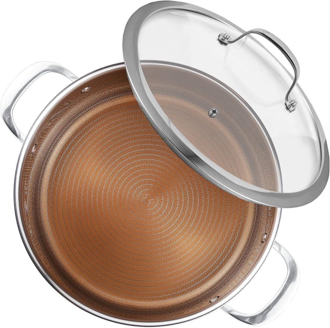 MasterPRO GIRO - 10-tlg. 3-PLY Hybrid Edelstahl Kochgeschirr-Set - Topf, Pfannen & Stielkasserolen -