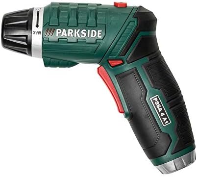 PARKSIDE® Akkuschrauber PSSA 4 A1 | LED-Licht | USB-Ladegerät | im Koffer + Bit-Set Zubehör