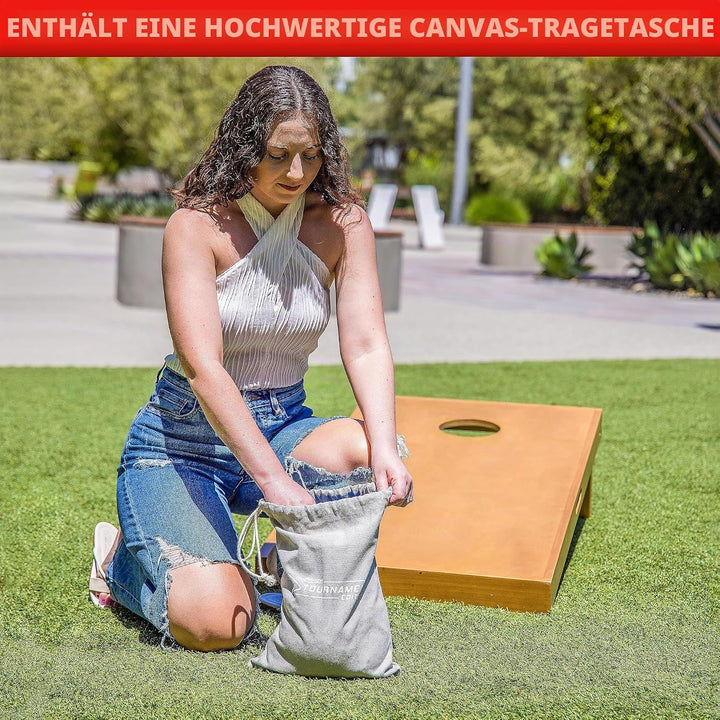 GoSports Unisex – Erwachsene Bean Bags Doppelseitige Cornhole Slide & Stop Regulierung Turnier Sitzs