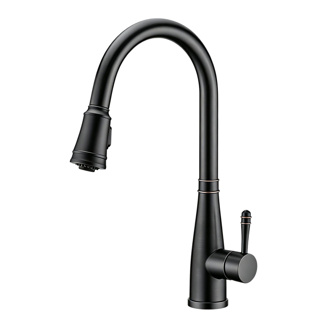 Ibergrif M22134T - Küchenarmatur mit ausziehbare Brause, Spültischbatterie, Küche Wasserhahn, Edelst