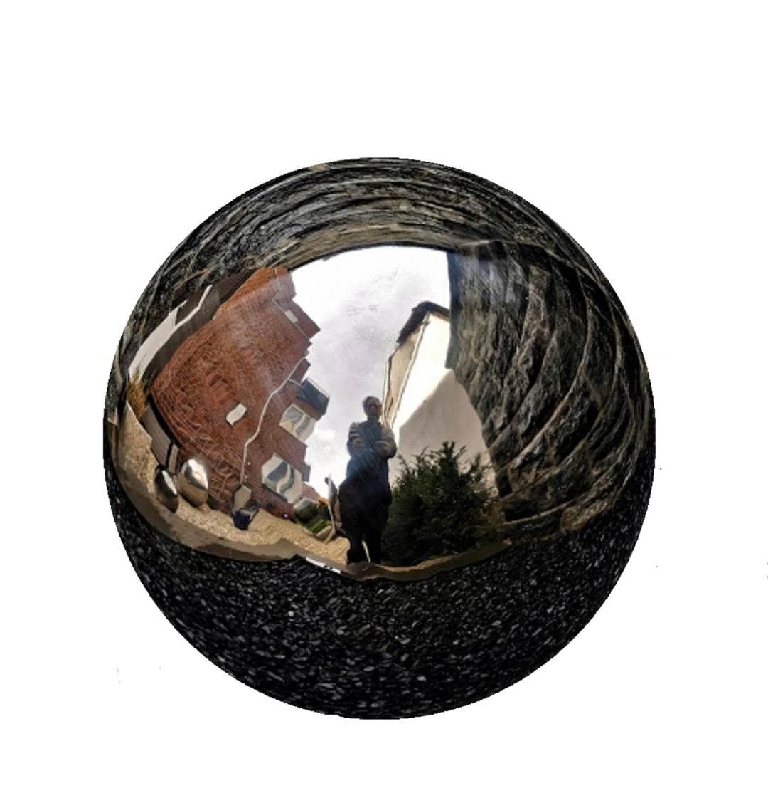 Dekokugel aus Edelstahl 40 cm Edelstahl Schwarz poliert Dekorationskugel Edelstahlkugel