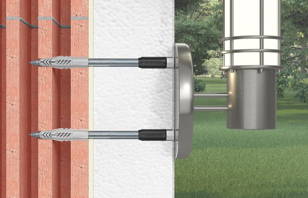 fischer Abstandsmontagesystem TherMax 8/100 M 6 für Dämmstoffe, Dämmstoffdübel zur Befestigung leich
