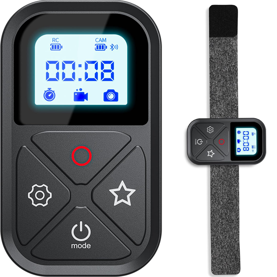 TELESIN Kabellose Bluetooth-Fernbedienung kompatibel mit Gopro Hero 12/11/10/9 8/Max wasserdichte Ka
