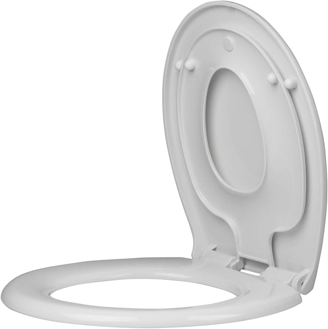 Duschy Soft Junior WC-Sitz für Familien und Kinder, mit sanfter Schliessfunktion, Weiss, 44.4 x 36.9