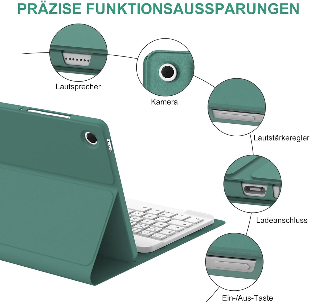 Hülle mit Tastatur für Samsung Galaxy Tab A11 8,7" (2025 SM-X133/X135) und Tab A9 8,7" (2023 SM-X110