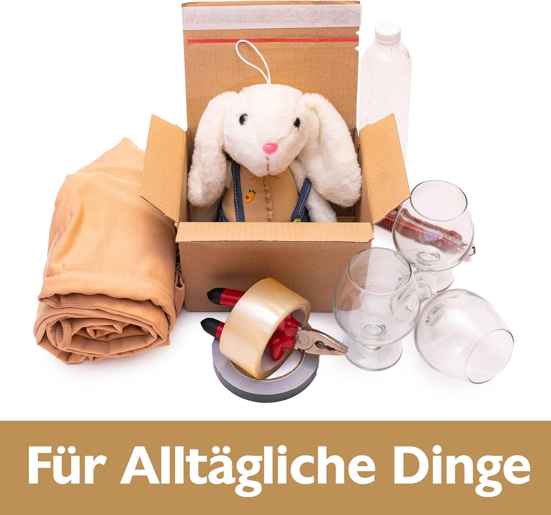 Konzept 11 Versandkarton 30x20x15cm Set 50 Stk. Faltkartons mit Deckel Selbstklebend, Kleine Kartons