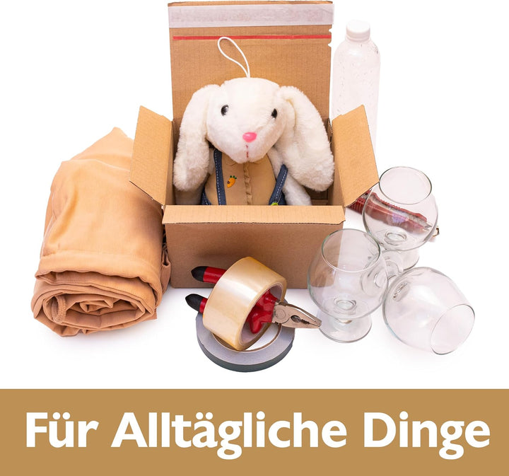 Konzept 11 - Versandkarton 30x20x15cm Set 10 Stk. Faltkartons mit Deckel Selbstklebend, Kleine Karto