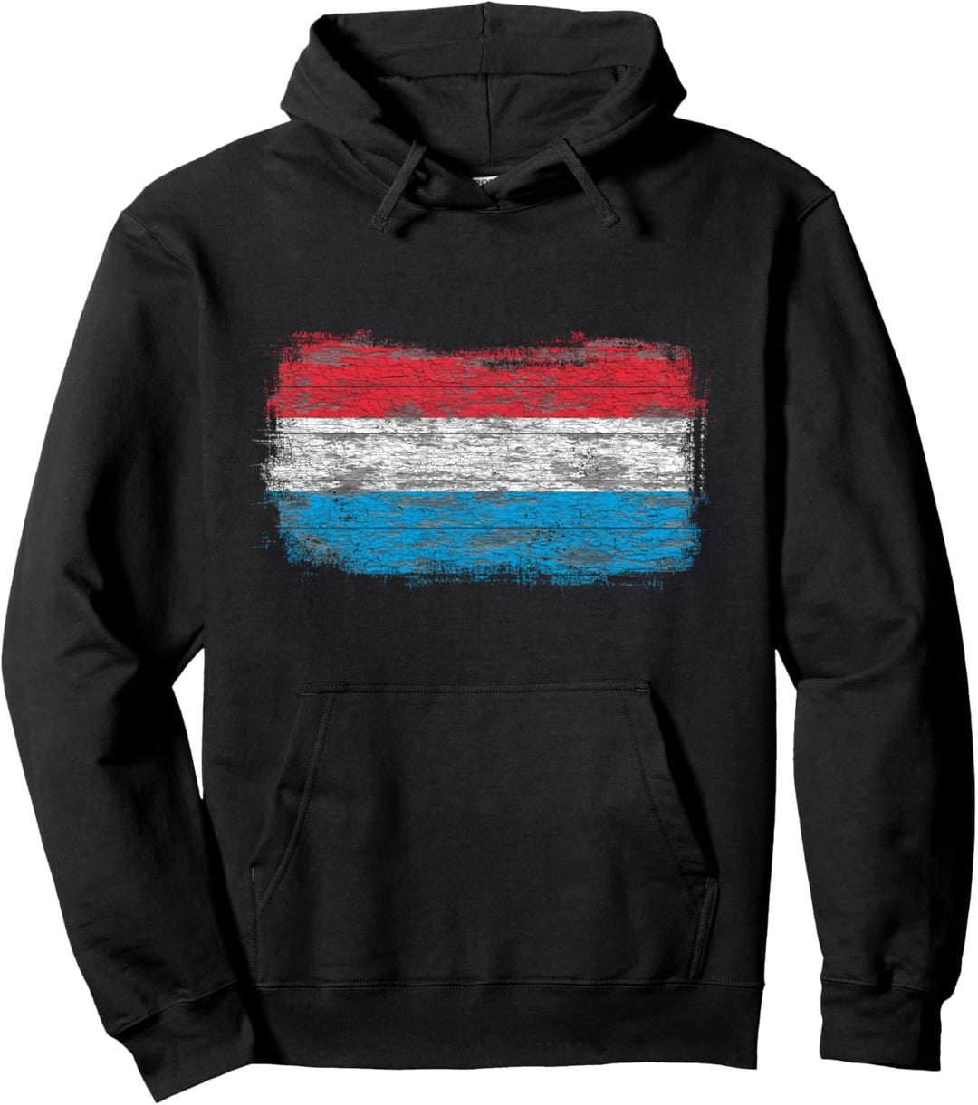 Rustikale Nationalflagge von Luxemburg Pullover Hoodie