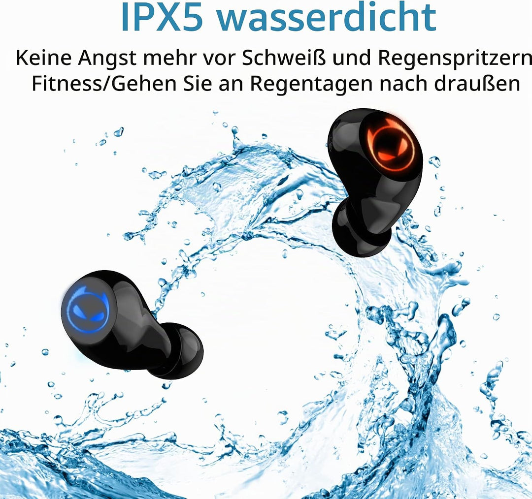 Togetface Bluetooth Headphones Wireless In-Ear Headphones with Microphone HiFi Stereo Sound, IPX5 Wa