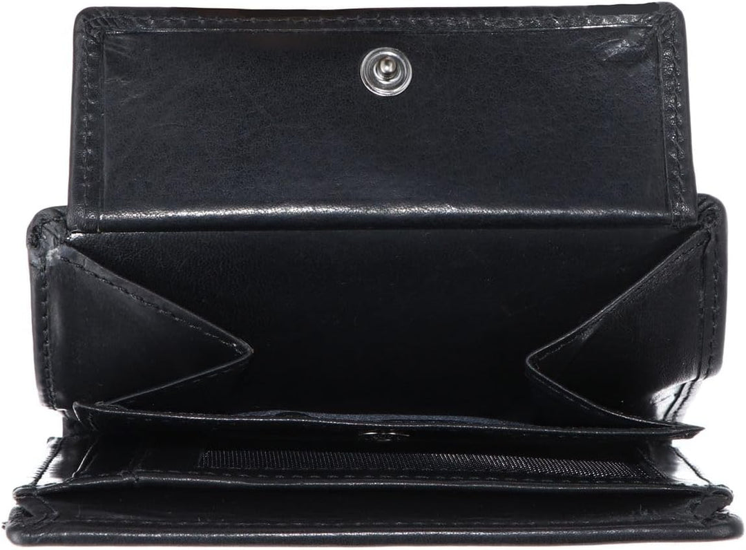 Leonhard Heyden Roma - Herrengeldbörse mit Münzfach Leder 11 cm schwarz, Schwarz