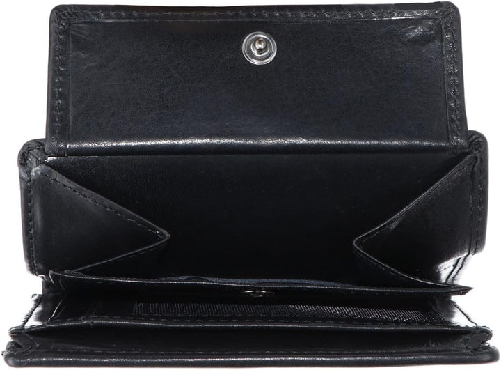 Leonhard Heyden Roma - Herrengeldbörse mit Münzfach Leder 11 cm schwarz, Schwarz
