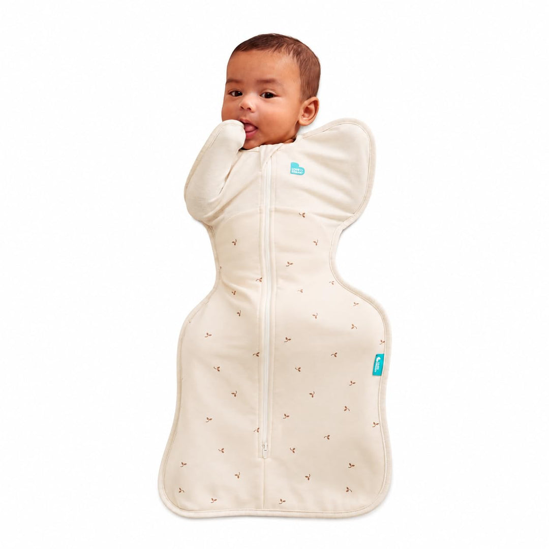 Love To Dream™ Swaddle UP™, Klein 3,5–6 kg – Twigs Oatmeal, enge Passform, unterstützt gesunde Schla
