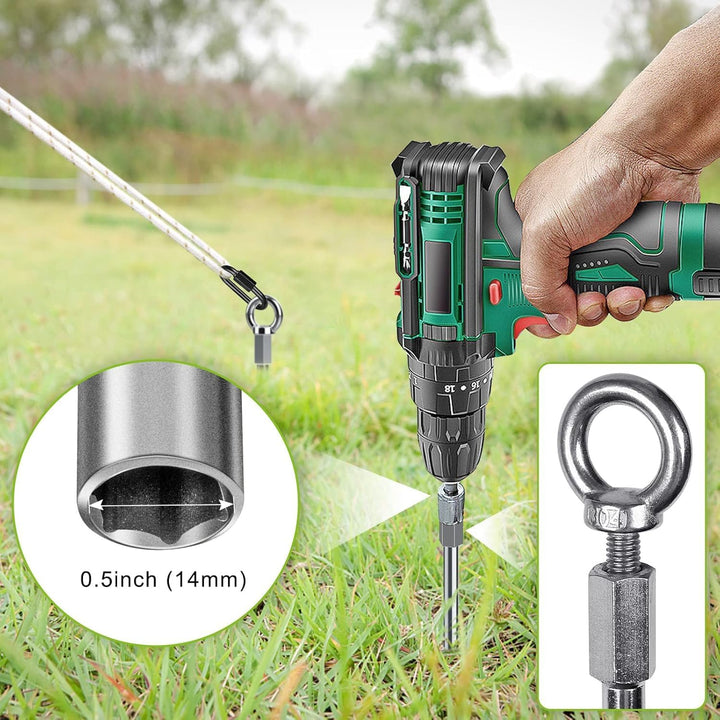 30,5 cm Bodenanker, 4 Stück robuste Zeltheringe, für Campingzelte, Trampoline, Schuppen, Schaukelset