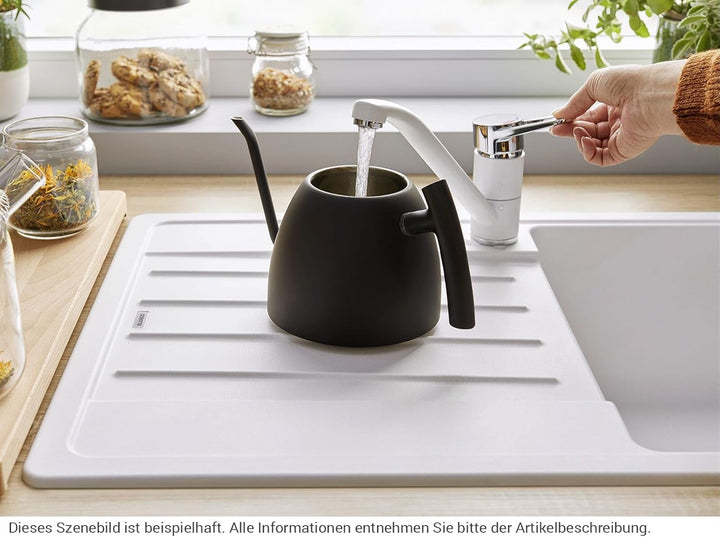 BLANCO WEGA II | Küchenarmatur in silgranitschwarz/chrom | Hochdruck | Rückflussverhinderer | Kerami