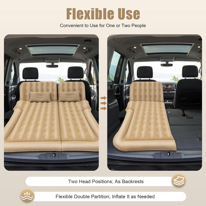 SUV Luftmatratze 1,7x1,2m 6-Kammer Luftmatratze mit Pumpe &amp; Kissen &amp; schnelle Inflation komfortable