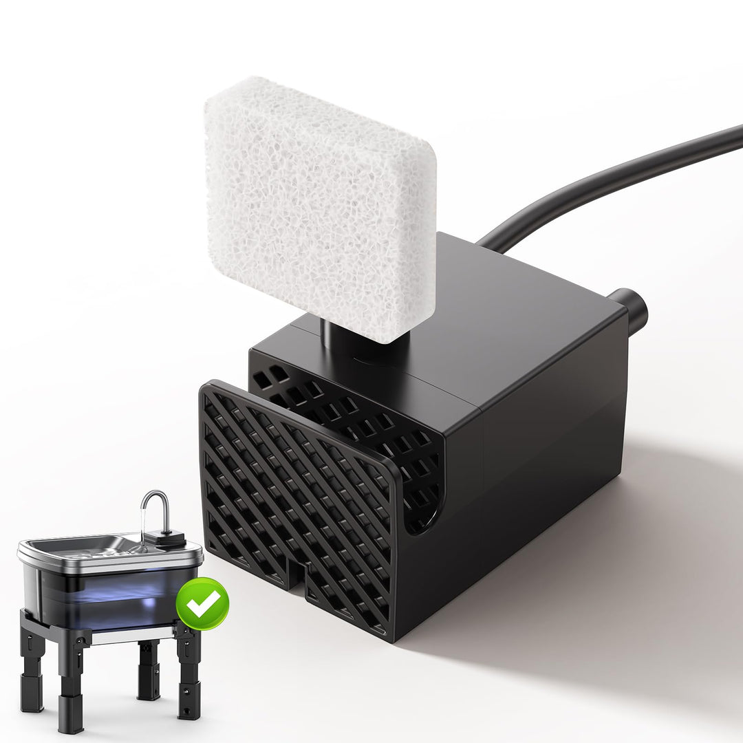 FEELNEEDY Ersatz-Wasserpumpe Ultraleiser für 9L Trinkbrunnen für Hunde mit 3-Stufig FN-W25