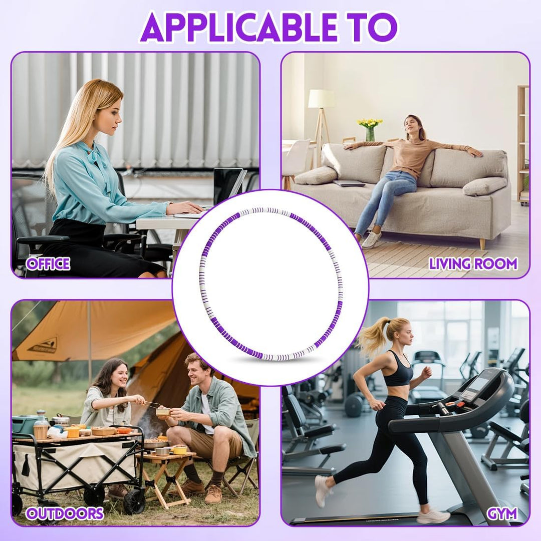 Hula Hoop Reifen Erwachsene, 1,1Kg Hullahub Reifen zum Abnehmen, 93 cm Durchmesser, 8 Segmente Abneh