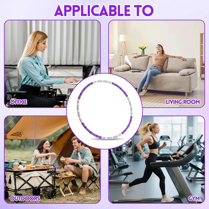 Hula Hoop Reifen Erwachsene, 1,1Kg Hullahub Reifen zum Abnehmen, 93 cm Durchmesser, 8 Segmente Abneh