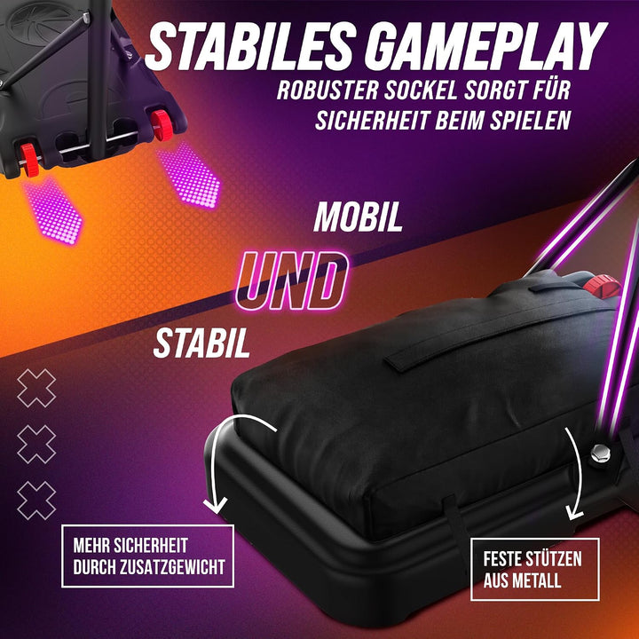 Basketballkorb Outdoor [mit Sandsack & Ball] – Basketball Korb höhenverstellbar – Wetterfester Baske