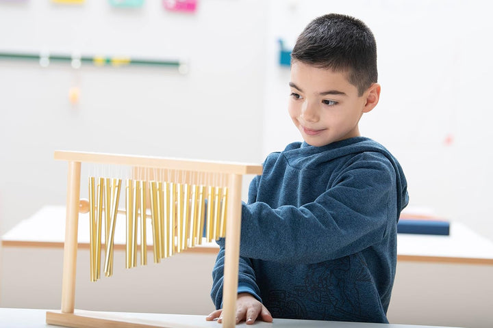 Betzold Musik - Bar Chime mit Holz-Stativ und Schlägel - Schule Musikunterricht NoColor, NoColor