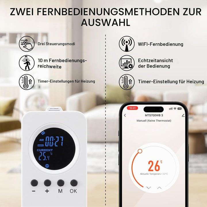 Infrarotheizung Deckenmontage 1000 Watt mit Smart Steuerung, Energiesparende Infrarot Wandheizung -
