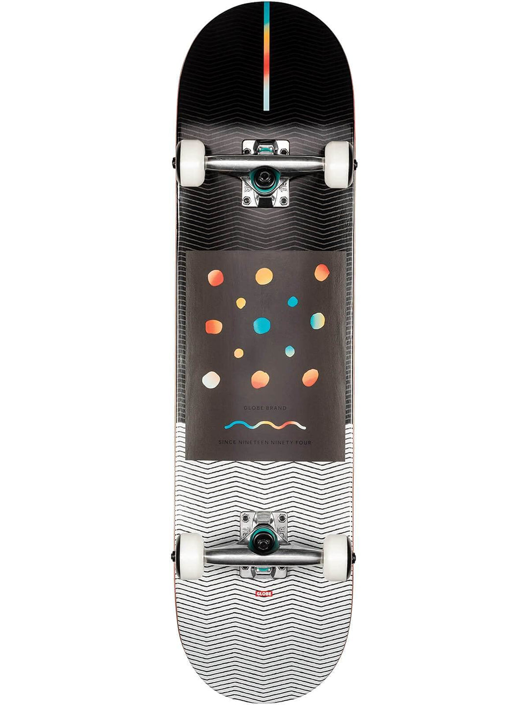 Globe G1 Nine DOT Four Skateboard 2021 Black/White 8.125, 8.125