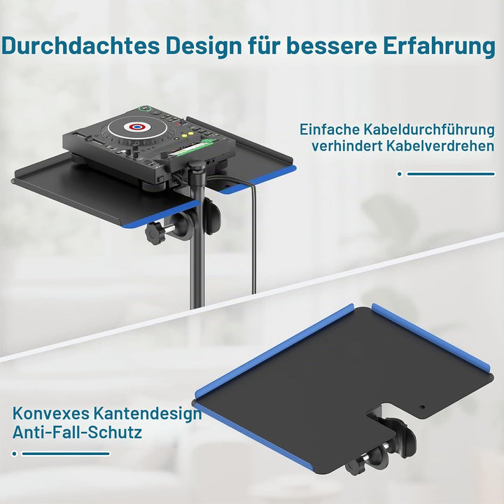 Funktionaler Metall-Mikrofonständer mit Handyhalter – universeller grosser Mikrofonständer, Tablett,