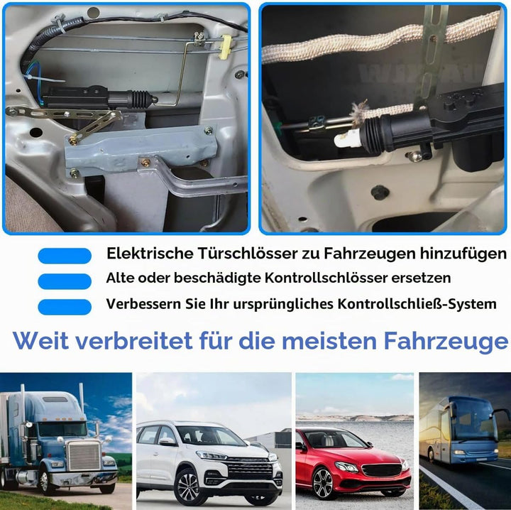 4 Stück KFZ Türschloss Stellantrieb 12V Türschloss Aktuatoren Set Zentrale Tür Verriegelung Stellmot