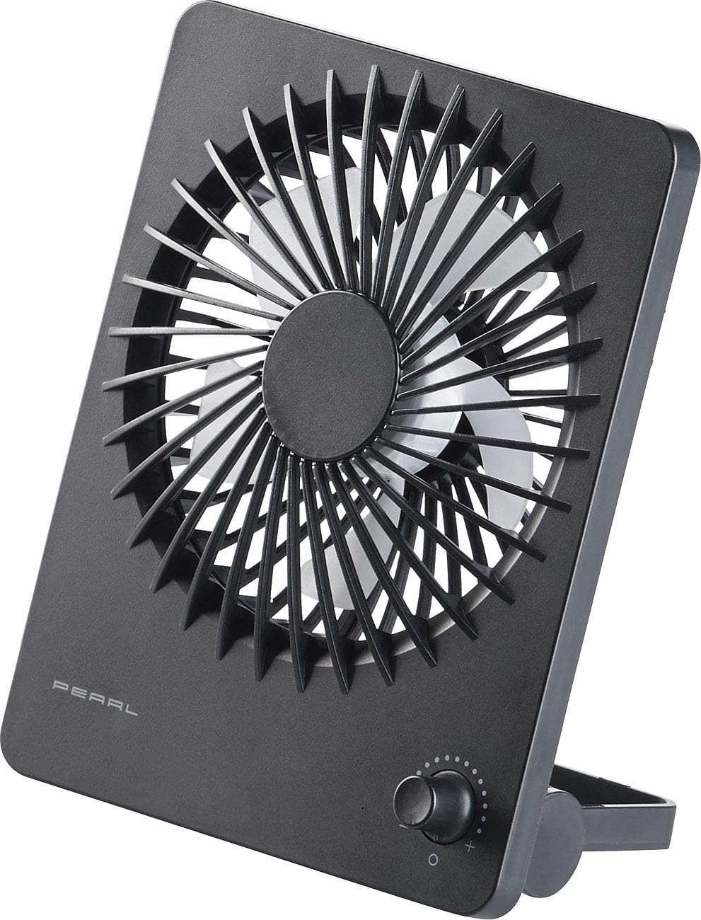 PEARL Reiseventilator: 2er-Set Kompakter Akku-Tisch- & Wandventilator, stufenlos einstellbar (Ventil