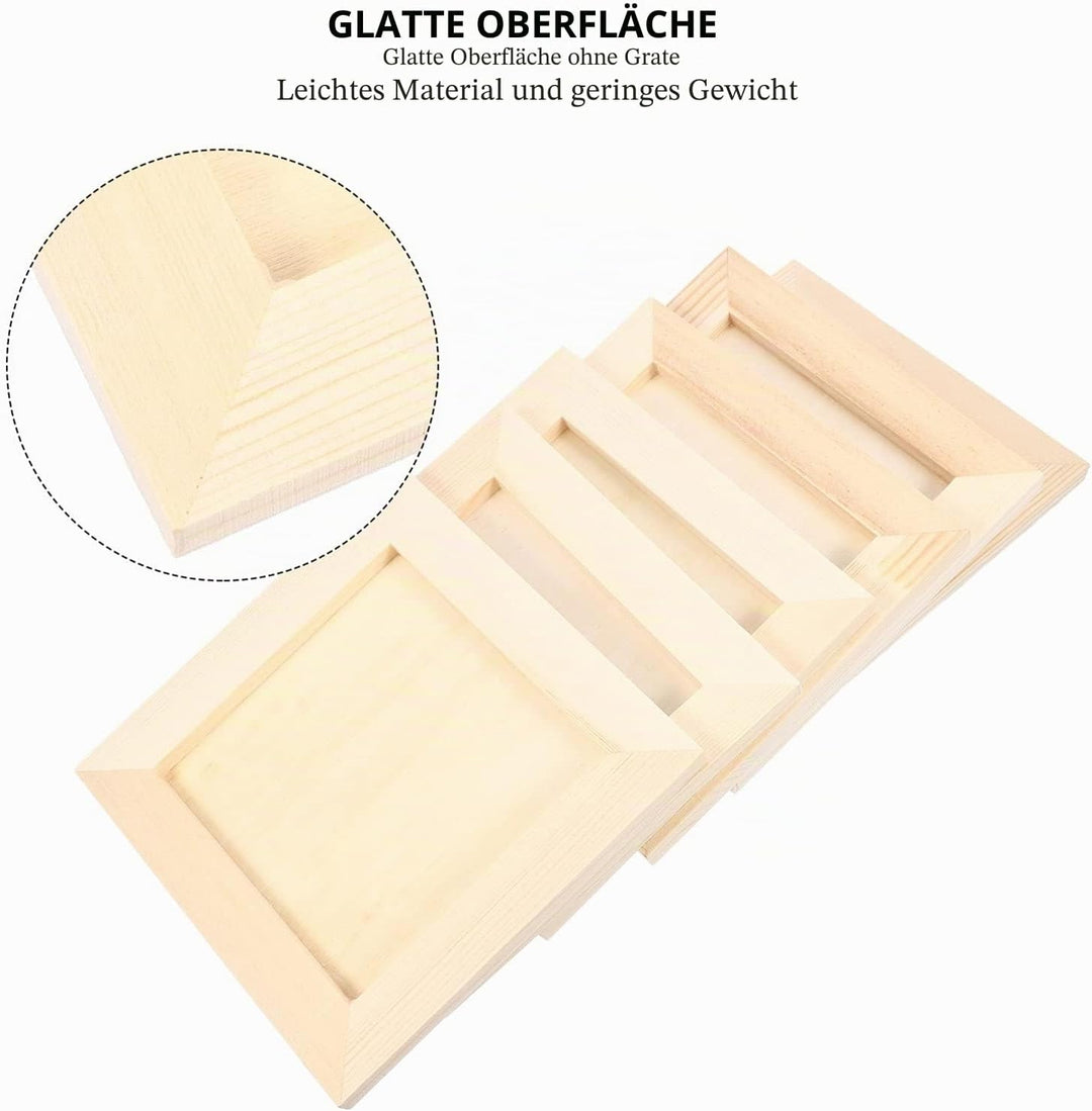 NUOBESTY Rustikale Bilderrahmen 18 STK Unlackiertes Holz Unlackiertes Holz Bilderrahmen DIY Holz Bil