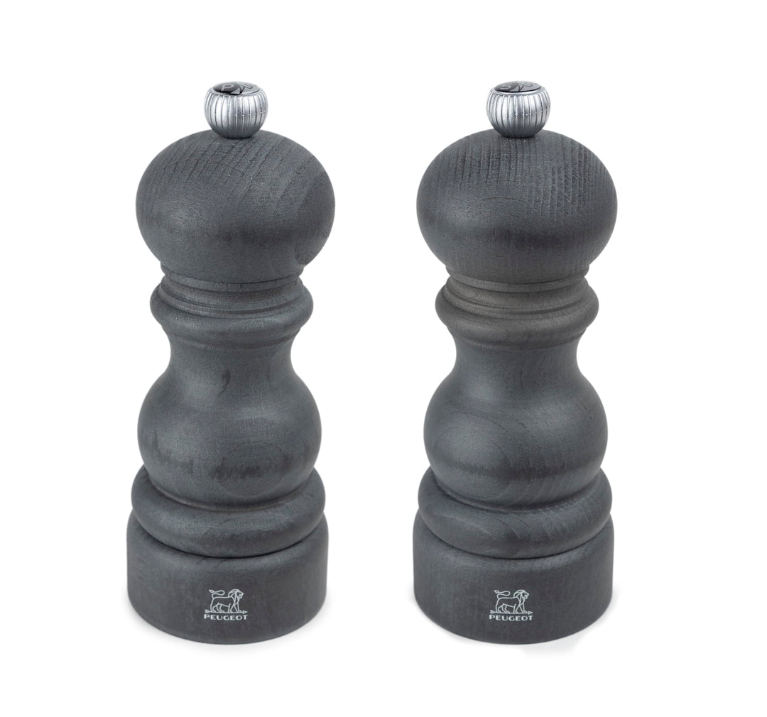 PEUGEOT – Duo Paris – Pfeffermühle + Salzmühle 15 cm – Klassische Einstellung – Aufbereitetes Holz m